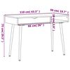 vidaXL skrivebord med skuffe 110x50x75 cm konstrueret tr&aelig; brun