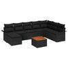 vidaXL Havesofa S&aelig;t 9 pcs Sort Poly rattan