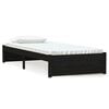 vidaXL sengeramme 75x190 cm Small Single massivt tr&aelig; sort