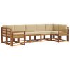 vidaXL Udend&oslash;rs sofagruppe med pude 7 pcs Naturlig og Beige