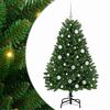 vidaXL Kunstigt juletr&aelig; 150 cm 150 LED'er Varm hvid PVC og St&aring;l Gr&oslash;n