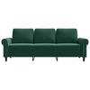 vidaXL 3-personers sofa 180 cm fl&oslash;jl m&oslash;rkegr&oslash;n
