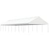 vidaXL pavillon med tag 17,84x5,88x3,75 m polyethylen hvid