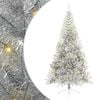 vidaXL Kunstig Forbelyst Juletr&aelig; med 300 LED'er S&oslash;lv 210 cm PET