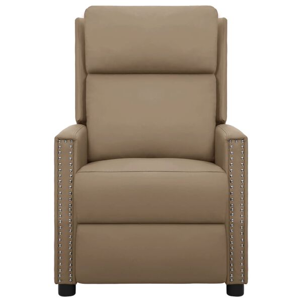 vidaXL løftestol med massagefunktion kunstlæder cappuccinofarvet