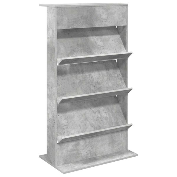 vidaXL Magasin Rack Beton Gr&aring; 70 x 41 x 126 cm Konstrueret tr&aelig;
