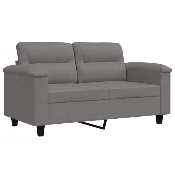 vidaXL 2-personers sofa 120 cm mikrofiberstof m&oslash;rkegr&aring;
