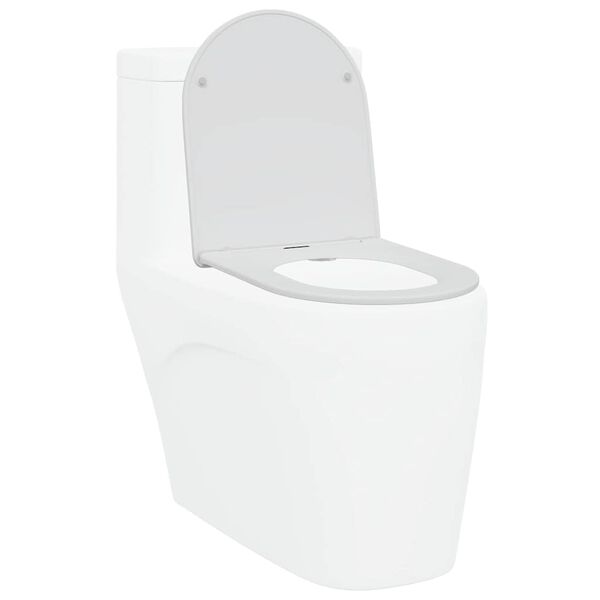vidaXL Hurtig Udløsnings Toiletbræt Hvid 44 x 36.4 x 3.4 cm Duroplast