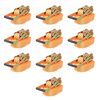 vidaXL surringsb&aring;nd med skralde 10 stk. 2 ton 8 m x 50 mm orange
