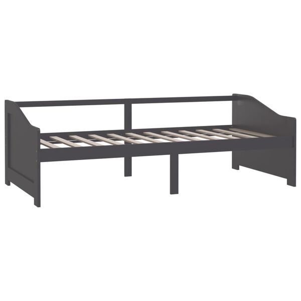 vidaXL 3-personers daybed 90x200 cm massivt fyrretræ mørkegrå