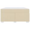 vidaXL Sengestel med madras Creme 160 x 200 cm Stof