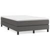vidaXL Boxspring sengeramme 120x200 cm kunstl&aelig;der gr&aring;