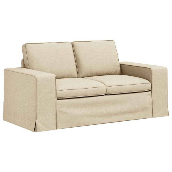 vidaXL Sofa Creme 162 x 80 x 82 cm Stof