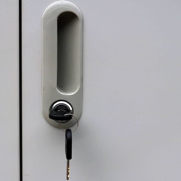 vidaXL Skab med L&aring;se Gr&aring; 45 x 90 x 180 cm