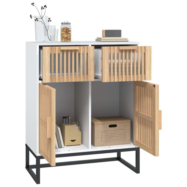 vidaXL skænk 60x30x75 cm konstrueret træ hvid