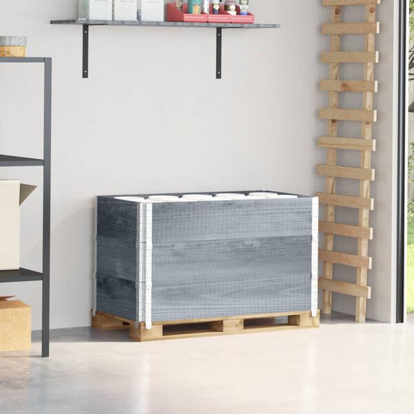 vidaXL pallerammer 3 stk. 100x50 cm massivt fyrretr&aelig; gr&aring;