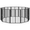 vidaXL Hunded&oslash;r 10 stk. Sort 60 x 80 cm Galvaniseret st&aring;l