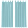 vidaXL voile-gardiner med l&oslash;kker 2 stk. 140x260 cm turkis