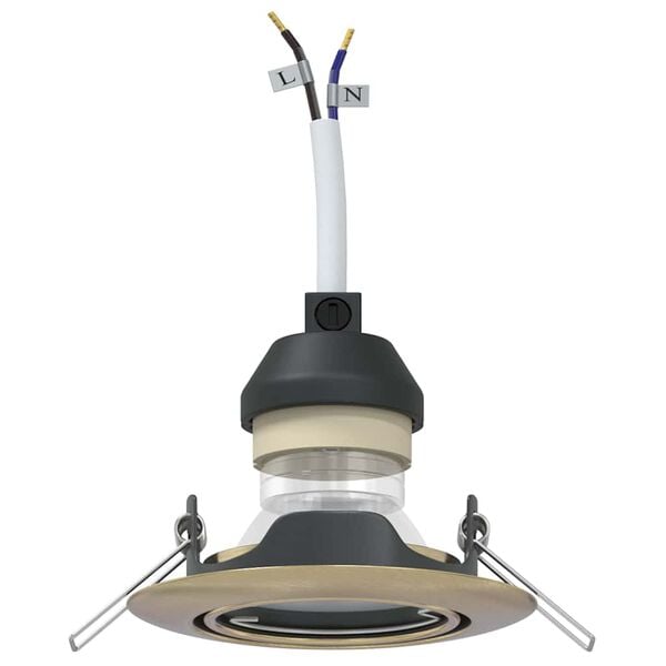 vidaXL Spotlight 24 pcs Messing 9 x 9 x 2.5 cm Metal