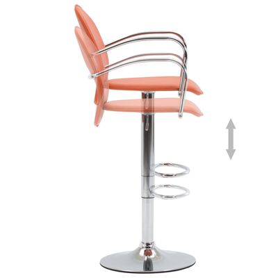 vidaXL barstole med armlæn 2 stk. kunstlæder orange