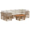 vidaXL Havesofa S&aelig;t 8 stk. Naturlig og Creme Hvid polyrattan