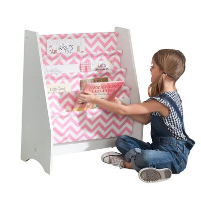 KidKraft bogreol til børn 60,96 x 29,85 x 71,12 cm pink og hvid