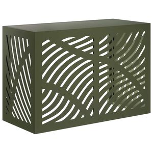 vidaXL Air Conditioner Cover Olivengr&oslash;n 90 x 40 x 60 cm St&aring;l