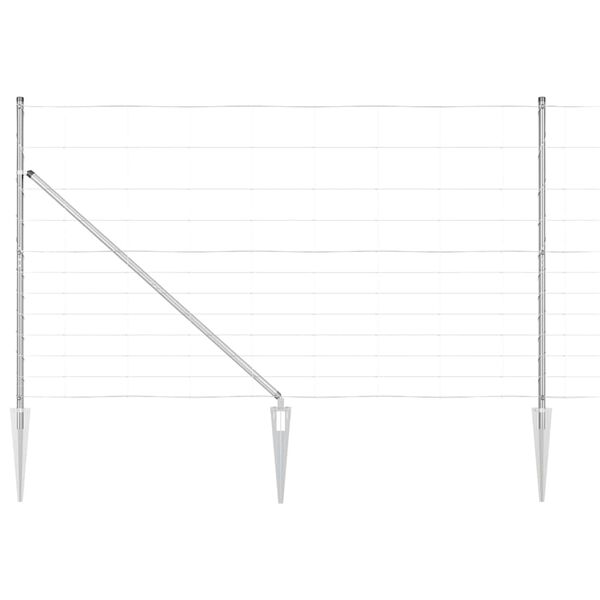 vidaXL Hegnsp&aelig;l Galvaniseret 50 x 1,4 m St&aring;l