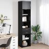 vidaXL Highboard med skuffe Sort eg 50 x 42,5 x 225 cm Konstrueret tr&aelig;