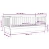 vidaXL daybed 100x200 cm massivt fyrretræ sort