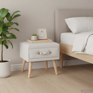 vidaXL sengebord 40 x 35 x 40 cm kunstl&aelig;der hvid
