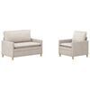 vidaXL Sofa S&aelig;t 2 pcs Cremefarvet Polyester
