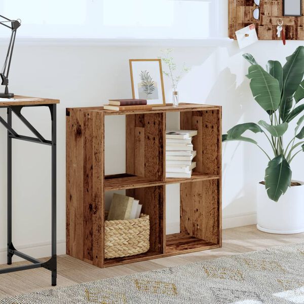 vidaXL skab 68,5x32x68,5 cm konstrueret tr&aelig; antikt tr&aelig;