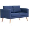 vidaXL 2-personers sofa i stof bl&aring;