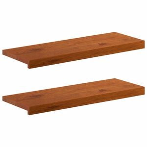 vidaXL Trappe Tread 2 stk. 70 x 25 x 2 cm Brun Massivt Eg Tr&aelig;