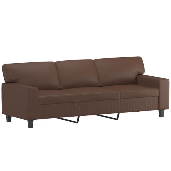 vidaXL 3-personers sofa 180 cm kunstl&aelig;der brun
