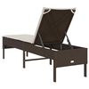 vidaXL liggestol med hynde 55x200x44 cm polyrattan brun