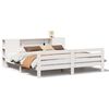 vidaXL sengeramme uden madras 200x200 cm massivt fyrretr&aelig; hvid