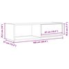 vidaXL tv-bord 100x31x25,5 cm konstrueret træ røget egetræsfarve