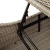 vidaXL sammenklappelig solseng med hynde og opbevaring polyrattan