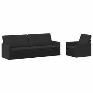 vidaXL Sofa S&aelig;t 2 pcs Sort Stof