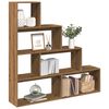 vidaXL bogreol/rumdeler 143,5x29x143,5 cm konstrueret tr&aelig; kunsteg