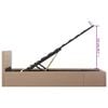 vidaXL hydraulisk opbevaringsseng 90 x 200 cm kunstlæder cappuccino