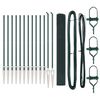 vidaXL Svejset tr&aring;dhegn med spidser 25 x 1 m PVC-belagt St&aring;l Gr&oslash;n Mesh