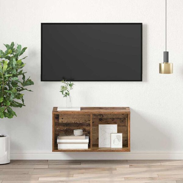 vidaXL TV-møbelsæt Gammelt træ 37 x 37 x 72 cm Konstrueret træ