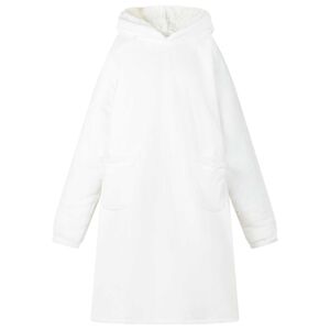 vidaXL T&aelig;ppe-hoodie Hvid M Fleece og Flannel