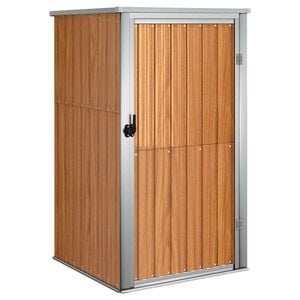 vidaXL redskabsskur til haven 88x89x161 cm galvaniseret st&aring;l brun