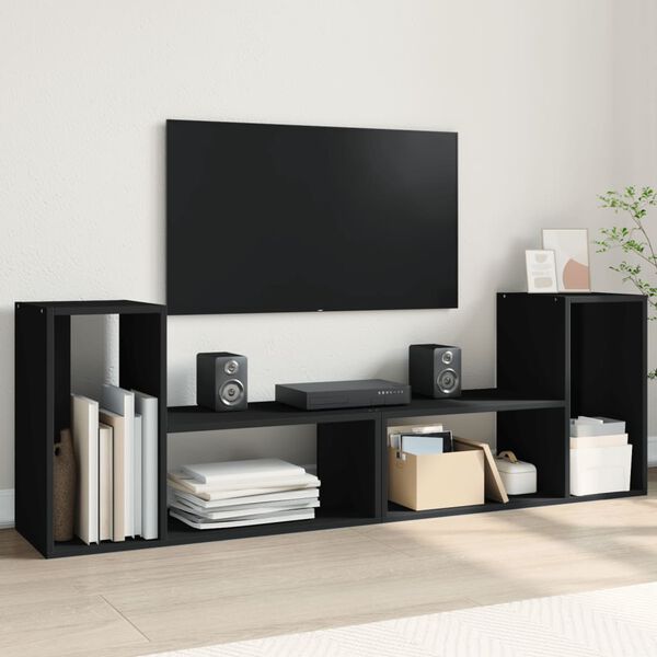 vidaXL tv-borde 2 stk. 75x30x50 cm konstrueret træ sort