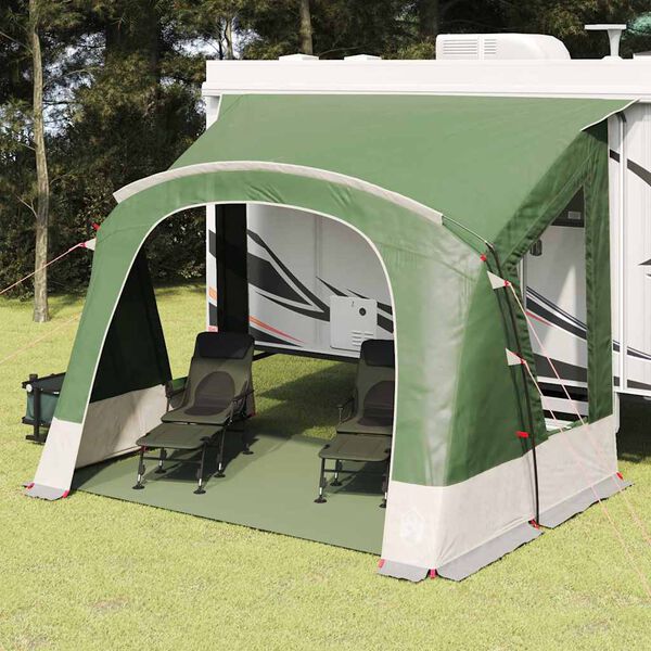 vidaXL Caravan Telt 3-Personer med tag Gr&oslash;n 252 x 245 x 245 cm