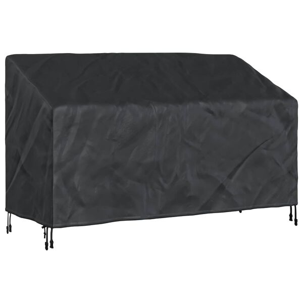 vidaXL Havebænkkappe Sort 165 x 70 x 65 / 94 cm 600D stof